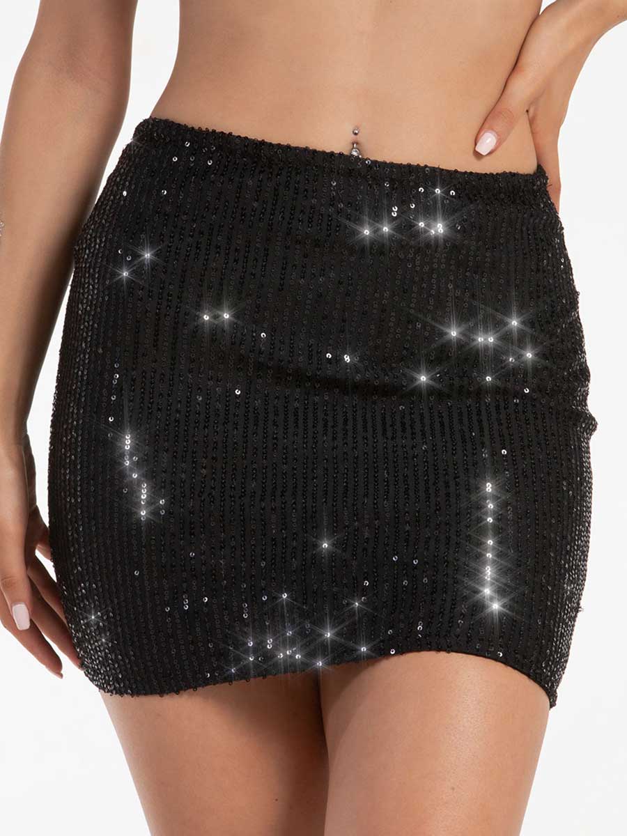 Black Shimmering Skirt