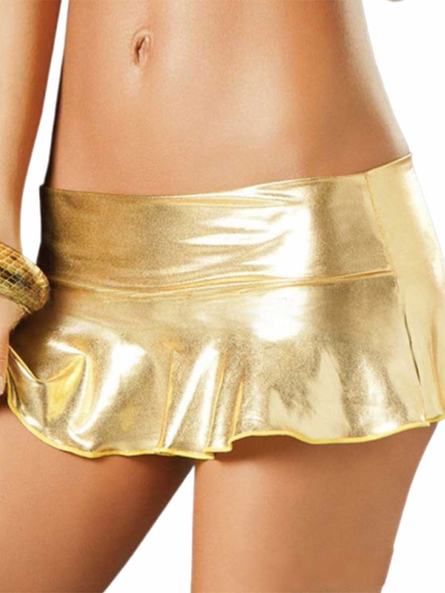 Gold Reflective Miniskirt