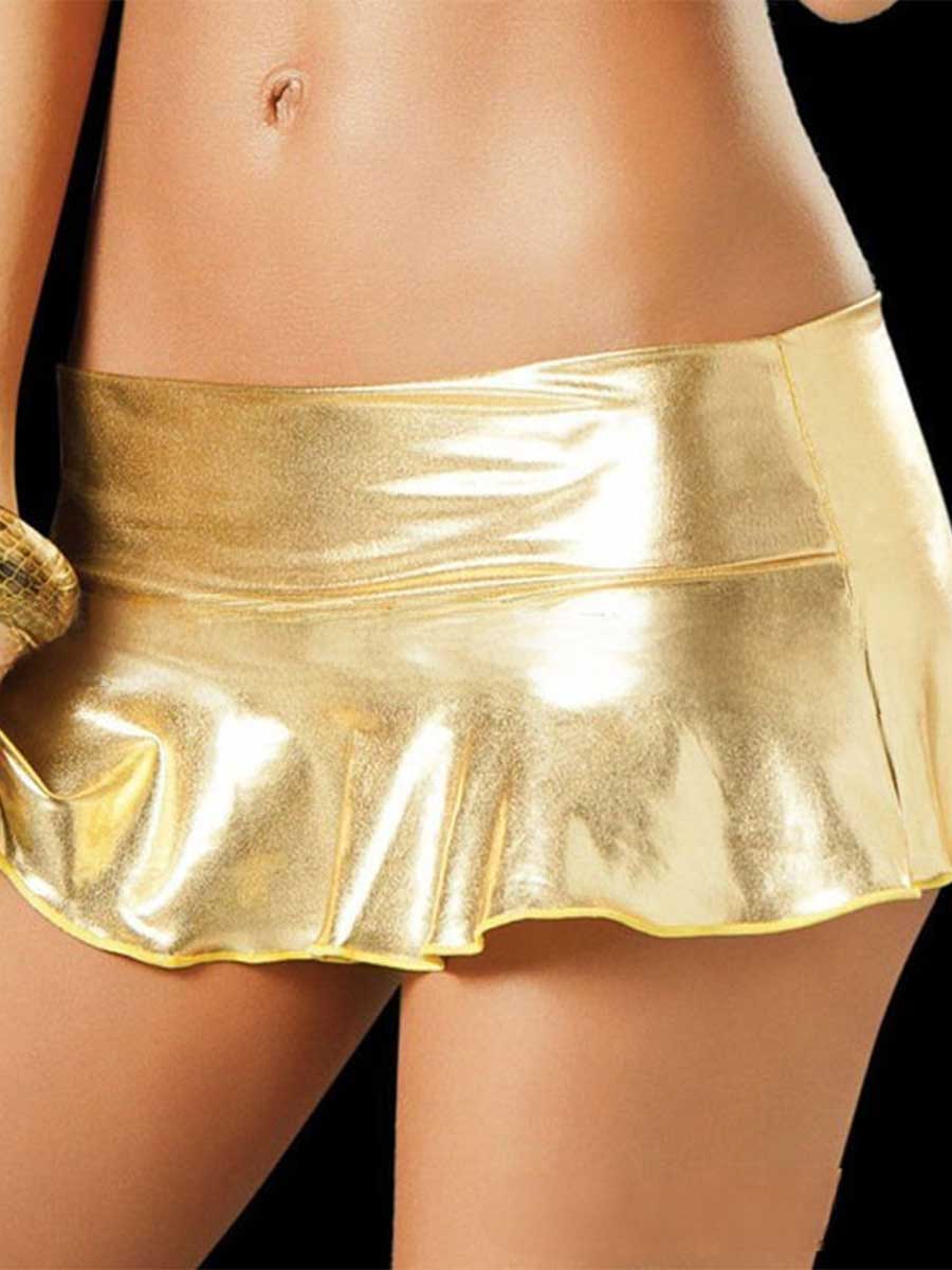 Metallic Gold Miniskirt