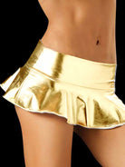 Reflective Gold Short Skirt