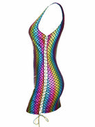 Iridescent Multicolor Fish Scale Dress