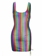 Shimmering Rainbow Fish Scale Dress