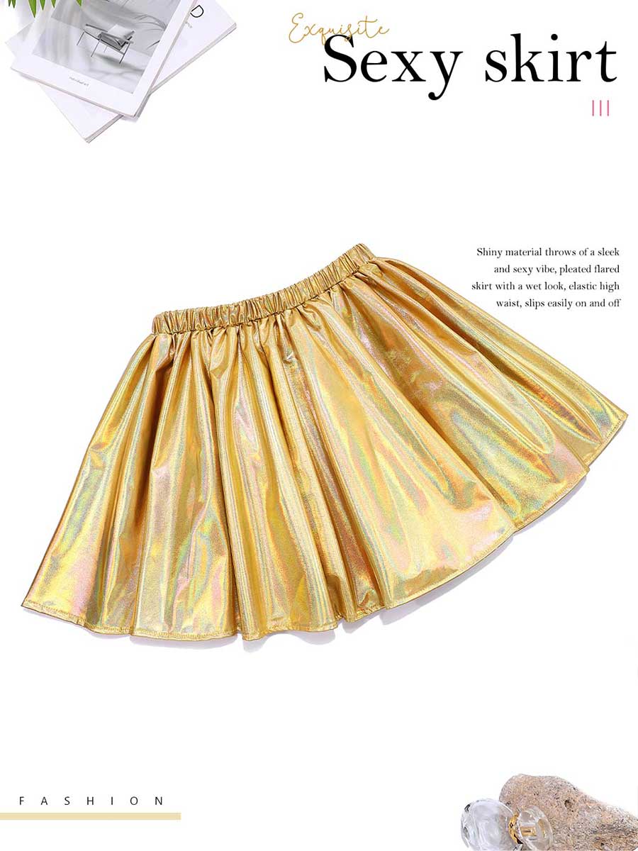 Lustrous Gold Party Skirt