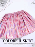 Laser Pink Reflective A-Line Skirt