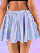 Metallic Silver Reflective Skirt