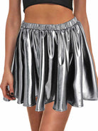 Futuristic Metallic Mini Skirt