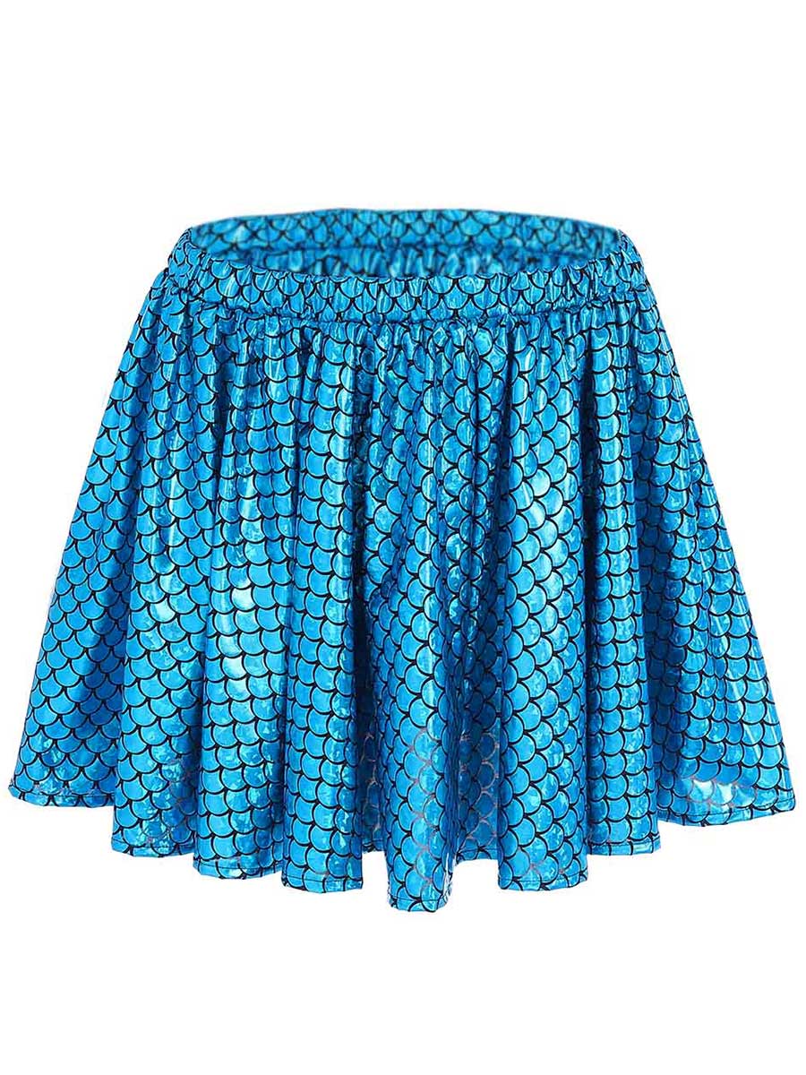 Blue Fish Scale Skirt