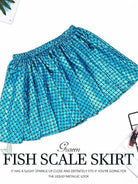 Shiny Fish Scale Patterned Skirt