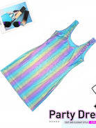 Holographic Mini Dress