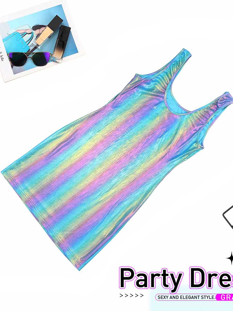 Holographic Mini Dress