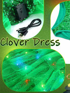 Vibrant Green Sequin Dress for Little Christmas Stars