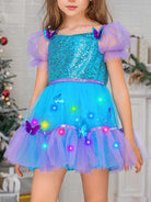 Kids' Light-Up Blue Sequin Dress