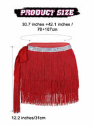 Red Fringe Mini Skirt