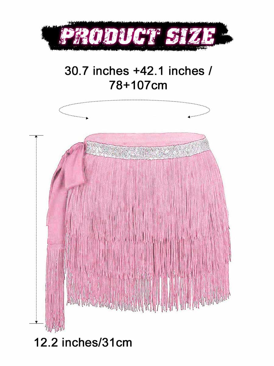 Glamorous Pink Fringe Sequin Skirt