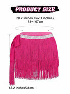 Rose Pink Fringe Mini Skirt