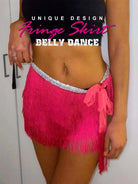 Rose Fringe Sequin Party Skirt