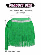 Emerald Fringe Party Skirt