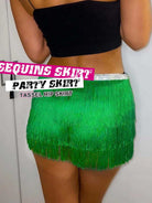 Glamorous Sequin Tassel Mini Skirt