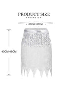 Dazzling Sequin and Rhinestone Layered Skirt