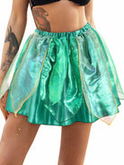 Green Reflective Leaf Tutu Skirt