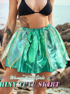 Reflective Leafy Green Tulle Skirt