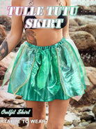 Layered Reflective Green Tutu