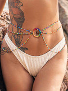 Rainbow Beaded Body Chain