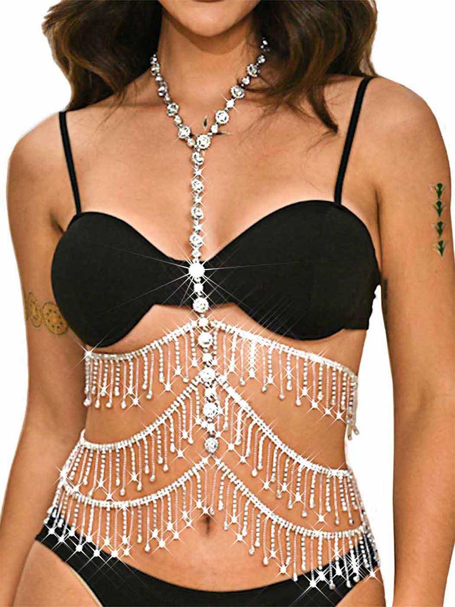 Bohemian Shiny Rhinestone Body Chain