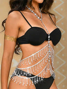 Boho Chic Shimmering Rhinestone Body Chain