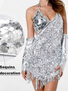 Glam Silver Sequin Dress