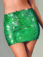 Shiny Green Sequin Pencil Skirt