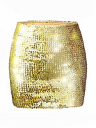 Shimmering Gold Sequin Pencil Skirt