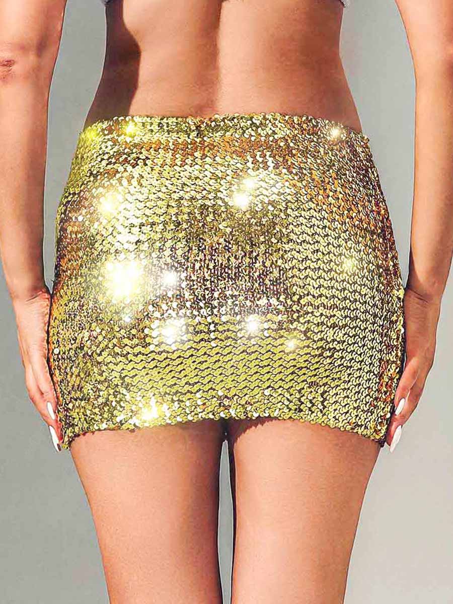 Radiant Gold Sequin Skirt