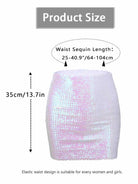 White Shine Body-Hugging Skirt