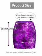 Mystic Plum Glitter Fitted Mini Skirt