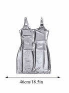 Futuristic Silver Sheath Dress