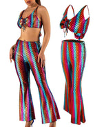 Rainbow Reflective Fish Scale Two-Piece Set