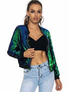 Lustrous Green Bomber Outerwear