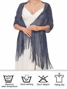 Elegant Evening Stole with Tassel Details