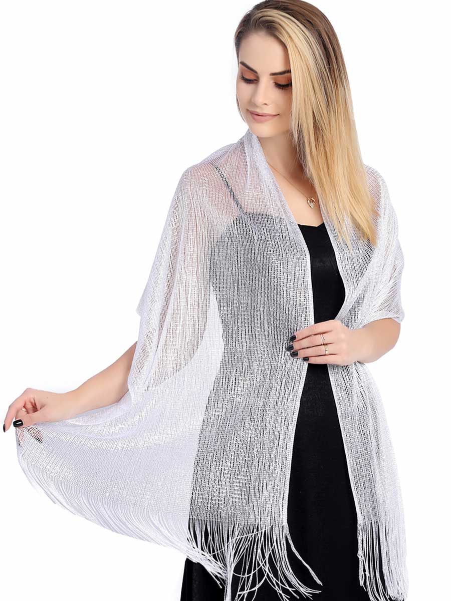 Draped Party Wrap with Sparkling Buckle