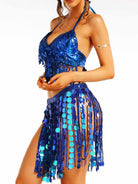 Blue Sparkle Fringe Party Set