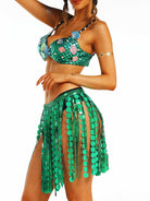 Aquatic-Themed Sparkling Two-Piece Set