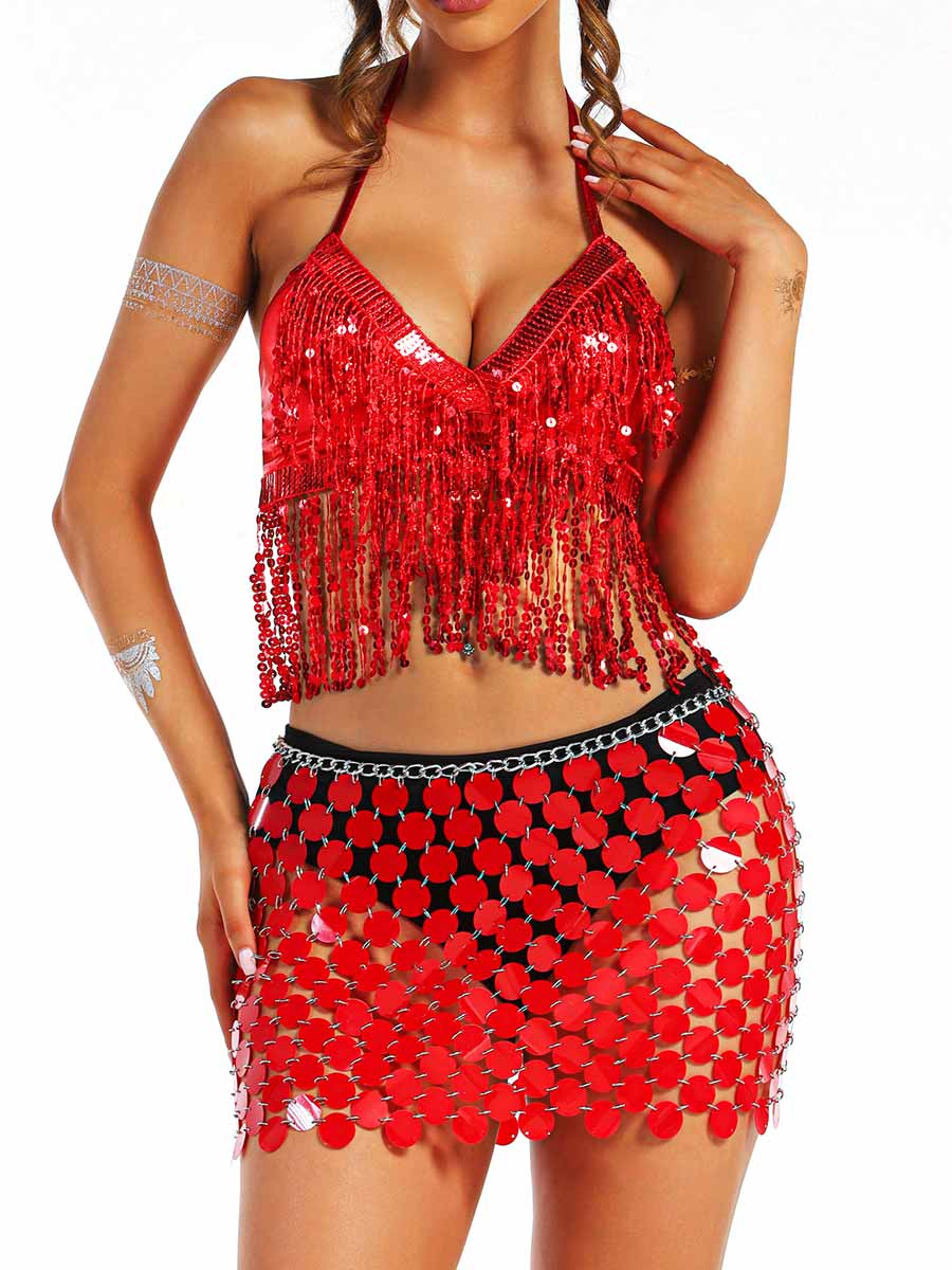 Ruby Sequin Party Ensemble