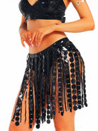 Black Party Skirt with Sequins