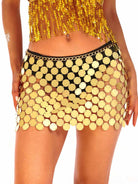 Gold Sequin Chain Skirt