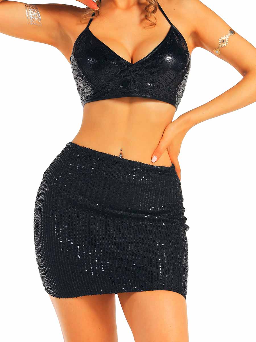 Glamorous Black Matching Set