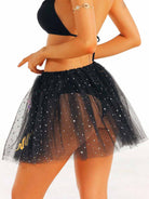 LED Black Sequin Mini Skirt