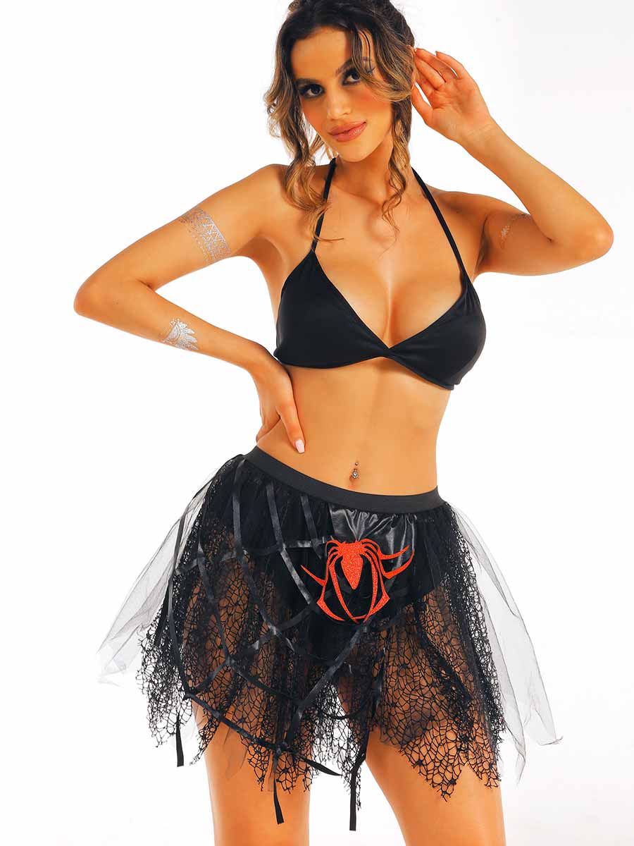 Black Tulle Mini Skirt