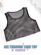 Dazzling Black Crop Tank