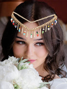 Colorful Beads Tassel Rhinestone Crown